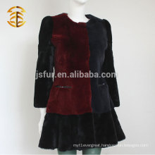 2015 New Fashion Elegant Girl's Rabbit Fur Coat Dress